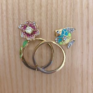 Juicy Couture Flower & Fish Ring Bundle